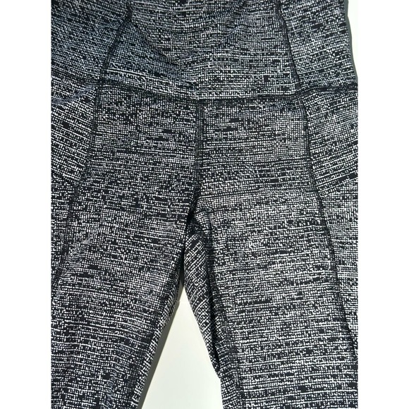 Lululemon Navy Blue and White Crop Mid Rise Capri Leggings SZ 2 - Picture 6 of 8